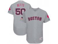 Mookie Betts #50 Boston Red Sox 2017 Stars & Stripes Independence Day Gray Flex Base Jersey - Men