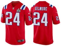 NEW ENGLAND PATRIOTS #24 STEPHON GILMORE RED SUPER BOWL LII BOUND GAME JERSEY