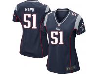 New England Patriots Jerod Mayo Women's Home Jersey - Navy Blue Nike NFL #51 Game