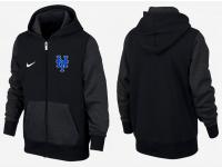 New York Mets Nike Logo Zipper Campaign Hoodie - Black