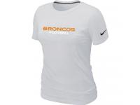 NFL Nike Denver Broncos Sideline Legend Authentic Font Women T-Shirt White