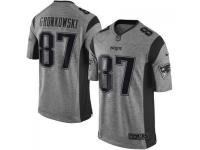 NFL Nike New England Patriots (TE) #87 Rob Gronkowski Men Limited Gridiron Gray Jerseys