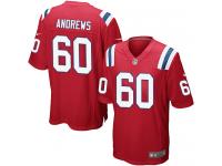 Nike David Andrews Game Red Alternate Youth Jersey - NFL New England Patriots #60