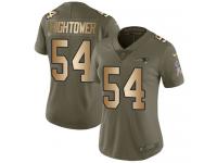 Nike Dont'a Hightower Limited Olive Gold Women's Jersey - NFL New England Patriots #54 2017 Salute to Service