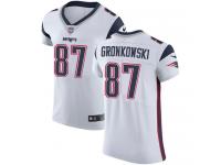Nike Elite Rob Gronkowski White Men's Jersey - New England Patriots #87 NFL Vapor Untouchable Road
