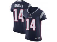 Nike Elite Steve Grogan Navy Blue Men's Jersey - New England Patriots #14 NFL Vapor Untouchable Home