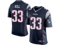 Nike Jeremy Hill Game Navy Blue Home Men's Jersey - NFL New England Patriots #33