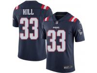 Nike Jeremy Hill Limited Navy Blue Men's Jersey - NFL New England Patriots #33 Rush Vapor Untouchable