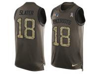 Nike Men NFL New England Patriots #18 Matthew Slater Olive Salute To Service Tank Top