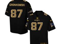 Nike Men NFL New England Patriots #87 Rob Gronkowski Black Game Jersey