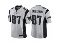 Nike New England Patriots #87 Rob Gronkowski 2016 Gridiron Gray II Men's NFL Limited Jersey