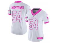 Nike Patriots #54 Donta Hightower WhitePink Women Stitched NFL Limited Rush Fashion Jersey