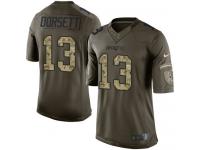 Nike Phillip Dorsett Elite Green Men's Jersey - NFL New England Patriots #13 Salute to Service