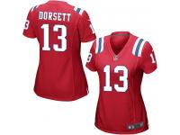 Nike Phillip Dorsett Game Red Alternate Women's Jersey - NFL New England Patriots #13