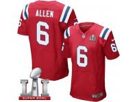 Nike Super Bowl LI 51 Men's Ryan Allen Elite Red Alternate Jersey - New England Patriots NFL #6