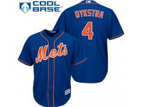 Royal Blue Authentic Lenny Dykstra Youth Jersey #4 Cool Base MLB New York Mets Majestic Alternate Home