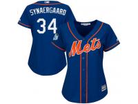 Royal Blue Authentic Noah Syndergaard Women's Jersey 2017 Spring Training #34 Cool Base MLB New York Mets Majestic