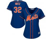Royal Blue Authentic Steven Matz Women's Jersey #32 Cool Base MLB New York Mets Majestic Alternate Home