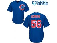 Royal Blue Hector Rondon Men #56 Majestic MLB Chicago Cubs Cool Base Alternate Jersey