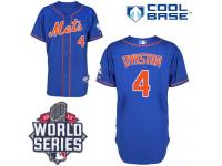 Royal Blue Lenny Dykstra Men #4 Majestic MLB New York Mets 2015 World Series Cool Base Alternate Home Jersey