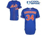 Royal Blue Noah Syndergaard Men #34 Majestic MLB New York Mets Cool Base Alternate Home Jersey