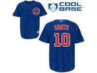 Royal Blue Ron Santo Men #10 Majestic MLB Chicago Cubs Cool Base Alternate Jersey