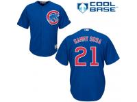 Royal Blue Sammy Sosa Men #21 Majestic MLB Chicago Cubs Cool Base Alternate Jersey