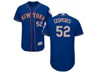 Royal-Gray Yoenis Cespedes Men #52 Majestic MLB New York Mets Flexbase Collection Jersey