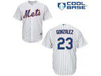 White Authentic Adrian Gonzalez Youth Home Majestic Jersey #23 Cool Base MLB New York Mets