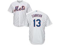 White Authentic Asdrubal Cabrera Youth Jersey #13 Cool Base MLB New York Mets Majestic Home
