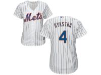 White Authentic Lenny Dykstra Women's Jersey #4 Cool Base MLB New York Mets Majestic Home