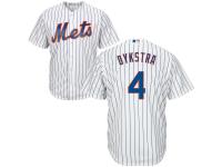 White Authentic Lenny Dykstra Youth Jersey #4 Cool Base MLB New York Mets Majestic Home