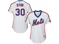 White Authentic Nolan Ryan Women's Jersey #30 Cool Base MLB New York Mets Majestic Alternate