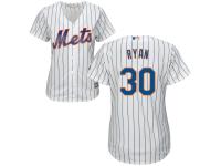 White Authentic Nolan Ryan Women's Jersey #30 Cool Base MLB New York Mets Majestic Home