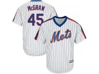 White Authentic Tug McGraw Youth Jersey #45 Cool Base MLB New York Mets Majestic Alternate