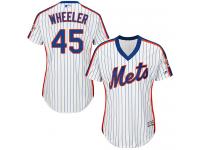 White Authentic Zack Wheeler Women's Jersey #45 Cool Base MLB New York Mets Majestic Alternate