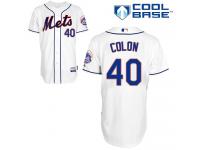 White Bartolo Colon Men #40 Majestic MLB New York Mets Cool Base Alternate Jersey