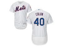 White Bartolo Colon Men #40 Majestic MLB New York Mets Flexbase Collection Jersey