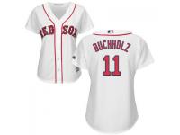 White Clay Buchholz Women #11 Majestic MLB Boston Red Sox 2016 New Cool Base Jersey