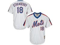 White Darryl Strawberry Men #18 Majestic MLB New York Mets Cooperstown Collection Jersey