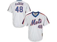 White Jacob deGrom Men #48 Majestic MLB New York Mets Cooperstown Collection Jersey