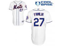 White Jeurys Familia Men #27 Majestic MLB New York Mets Cool Base Alternate Jersey