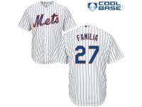 White Jeurys Familia Men #27 Majestic MLB New York Mets Cool Base Home Jersey