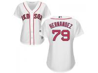 White Marco Hernandez Women #79 Majestic MLB Boston Red Sox 2016 New Cool Base Jersey