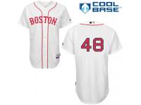 White Pablo Sandoval Men #48 Majestic MLB Boston Red Sox Cool Base Alternate Home Jersey