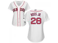 White Robbie Ross Jr. Women #28 Majestic MLB Boston Red Sox 2016 New Cool Base Jersey