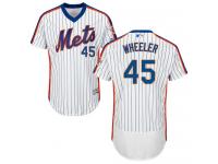 White-Royal Zack Wheeler Men #45 Majestic MLB New York Mets Flexbase Collection Jersey