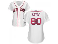 White Sean Coyle Women #80 Majestic MLB Boston Red Sox 2016 New Cool Base Jersey