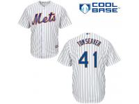 White  Tom Seaver Men's Jersey #41 Cool Base MLB New York Mets Majestic Home