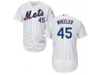 White Zack Wheeler Men #45 Majestic MLB New York Mets Flexbase Collection Jersey